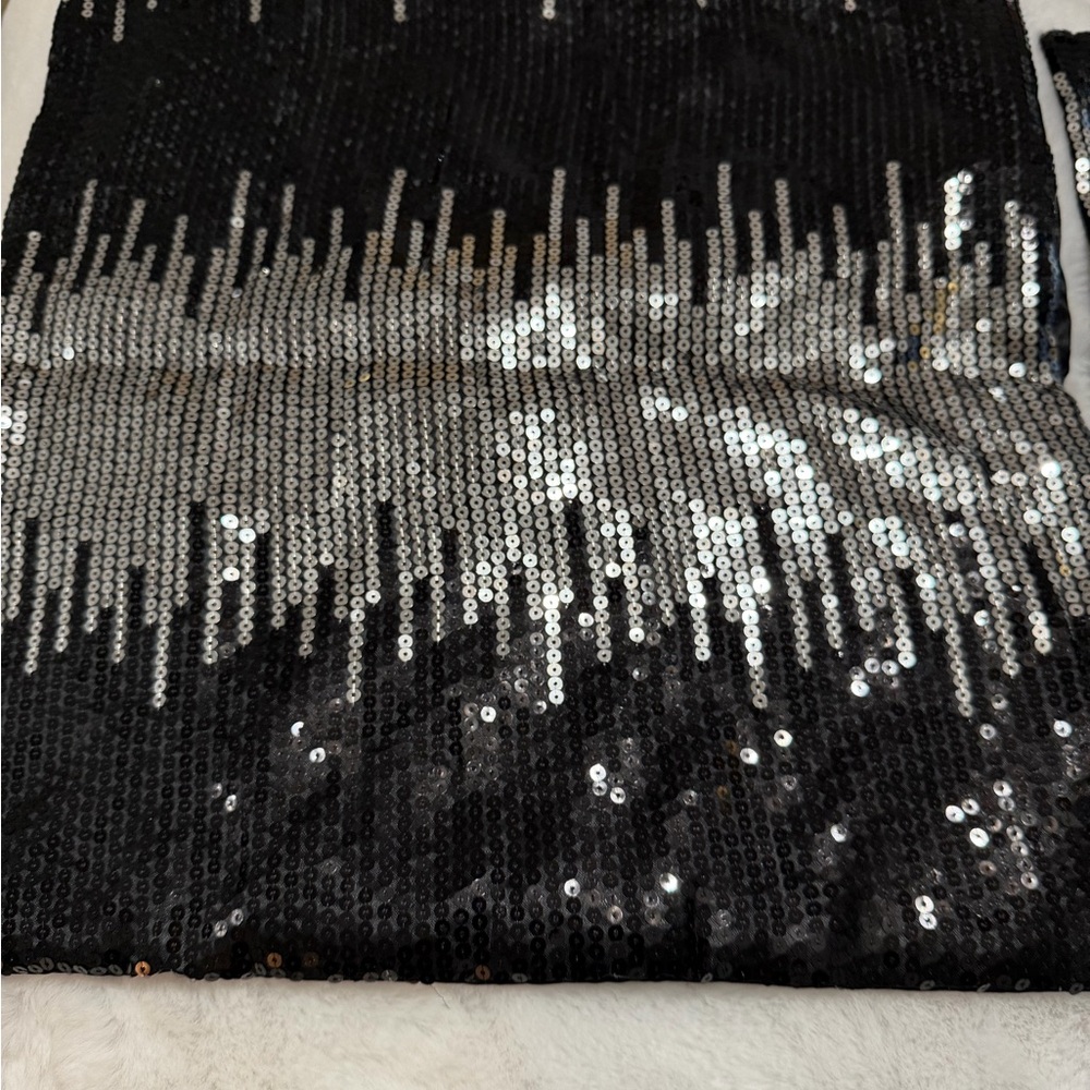 Black and Silver Sequin Mini